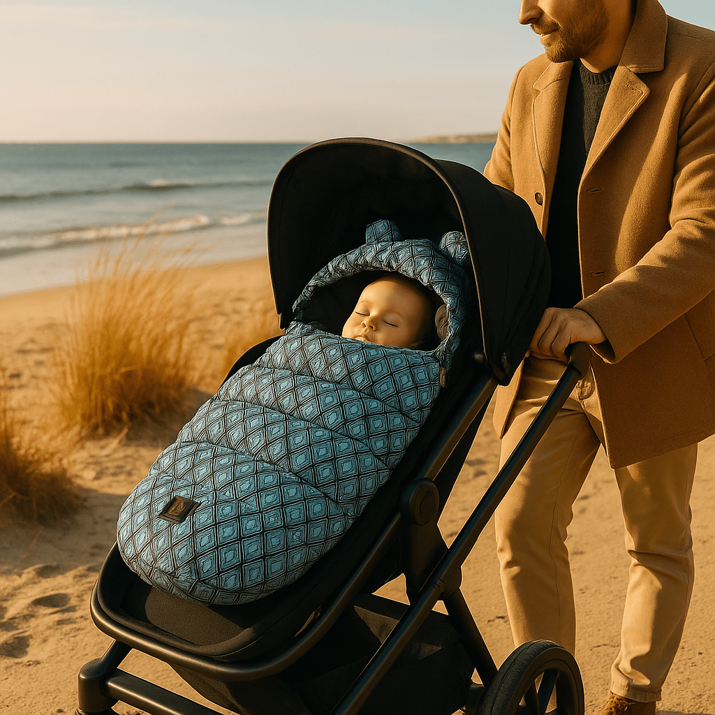 chanceliere pour poussette carré vert