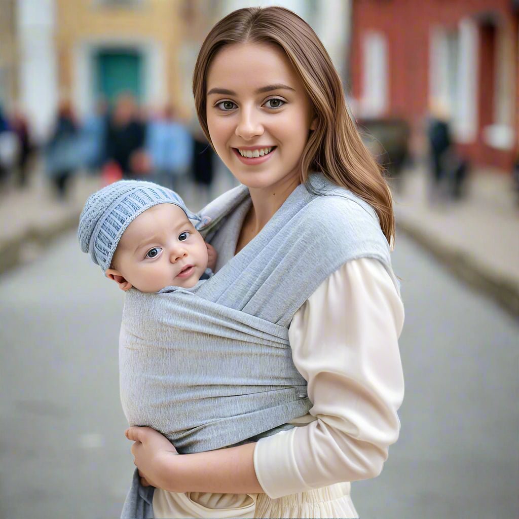 echarpe de portage bebe gris