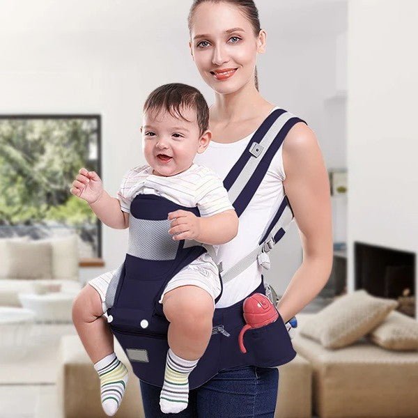 portage bébé bleu marine