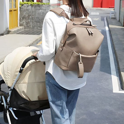 SAC À DOS À LANGER - Cuir - Bébé Logis