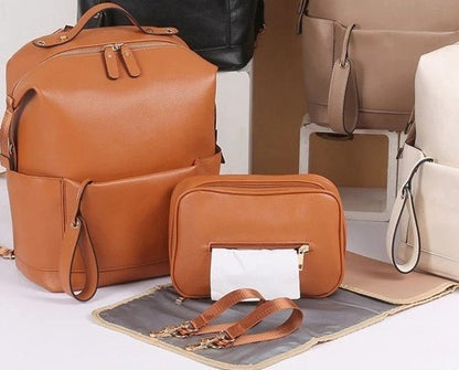 SAC À DOS À LANGER - Cuir - Bébé Logis